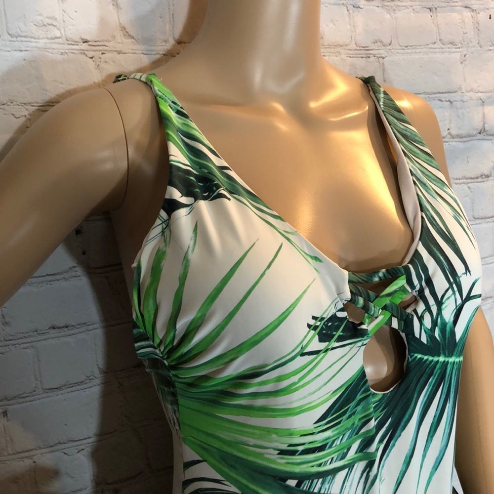 TiniBikini Palm Fronds Print One Piece Swimsuit XL - Picture 8 of 16